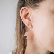 Pendentif aigle 25x35.5 mm en acétate - Marbré Corail - Jaune - Bleu nacré x1