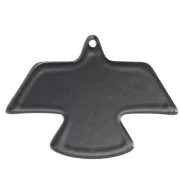 Pendentif aigle 25x35.5 mm en acrylique opaque - Noir x1