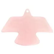 Pendentif aigle 25x35.5mm en acétate opaque Marbré Rose clair nacré pailleté x1