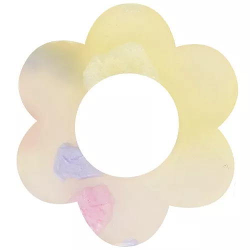 Pendentif fleur 18 mm en acétate - Terrazzo Translucide - Rose - Violet x1