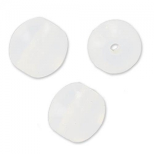 Perles en verre tchèque rondes  4 mm White Opal x50