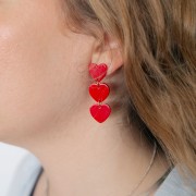 Intercalaire coeur 15x16.5 mm en acétate - Tacheté Marron - Crème x1