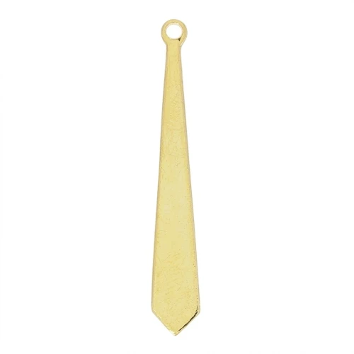 Breloques gouttes lisses pointues 15 mm Doré à l'or fin x10