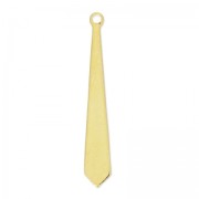 Breloques gouttes lisses pointues 25 mm Doré à l'or fin x6