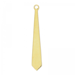 Breloques gouttes lisses pointues 25 mm Doré à l'or fin x6