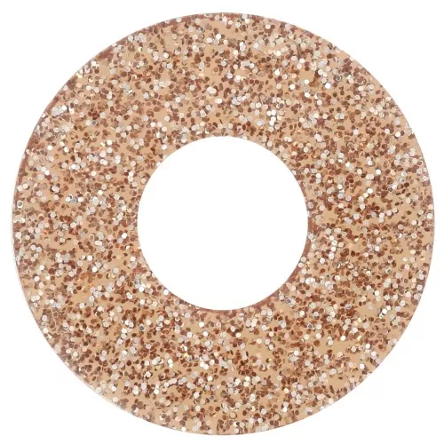 Pendentif donuts 20 mm en acrylique - Pailleté Bronze x1