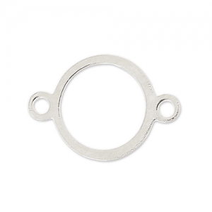 Intercalaires ronds 2 anneaux 12 mm rhodié x4