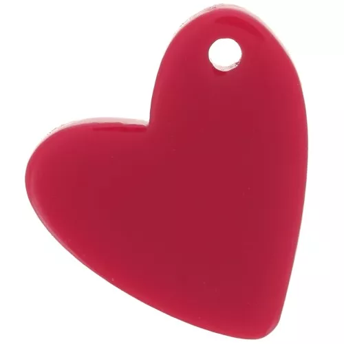 Sequin coeur 12 mm en acrylique - Rouge x1
