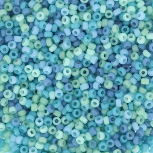 Mix de rocailles Miyuki 15/0 - Aqua x8g