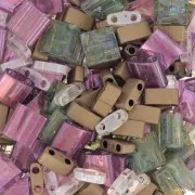 Vert - Mix de perles Miyuki - Quarter - Half et Tila Beads - Fairytale x10g Mix de perles Miyuki - Quarter - Half et Tila Beads - Fairytale x10g