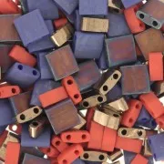 Orange - Mix de perles Miyuki - Half et Tila Beads - Overnight Desert x10g Mix de perles Miyuki - Half et Tila Beads - Overnight Desert x10g