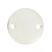 Intercalaire rond 2 trous 15 mm en Argent 925 x1