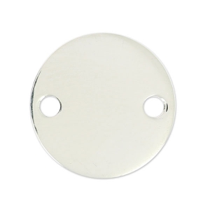 Intercalaire rond 2 trous 15 mm en Argent 925 x1