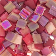 Violet - Mix de Tila Beads Miyuki 5x5x1.9 mm - Lady in Red x10g Mix de Tila Beads Miyuki 5x5x1.9 mm - Lady in Red x10g