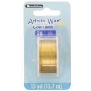 Fil de Laiton Artistic Wire 0.41 mm - brut traité anti-ternissement x13.7m