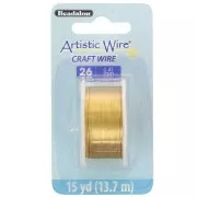 Fil de Laiton Artistic Wire 0.41 mm - brut traité anti-ternissement x13.7m