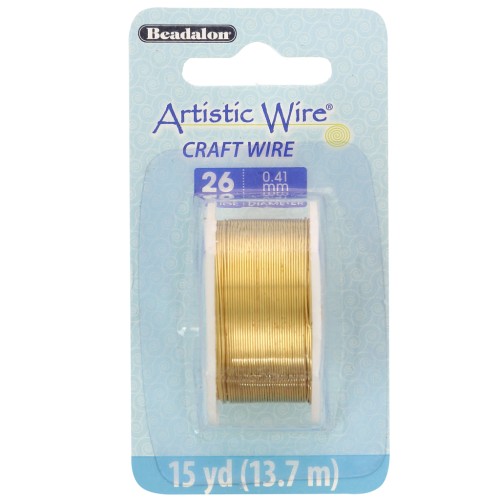 Fil de Laiton Artistic Wire 0.41 mm - brut traité anti-ternissement x13.7m
