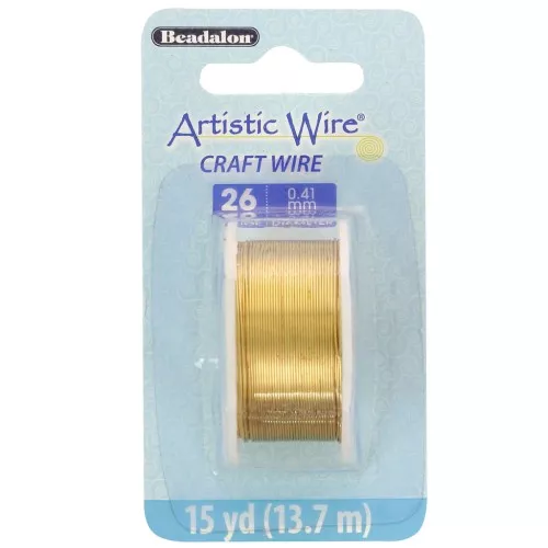 Fil de Laiton Artistic Wire 0.41 mm - brut traité anti-ternissement x13.7m