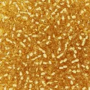 Perles rocailles Preciosa 15/0 - 1.5 mm Gold Silver Lined x20g
