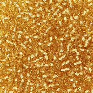 Perles rocailles Preciosa 15/0 - 1.5 mm Gold Silver Lined x20g