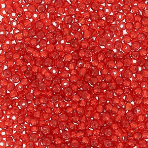 Perles rocailles Preciosa 15/0 - 1.5 mm Light Siam Silver Lined x10g