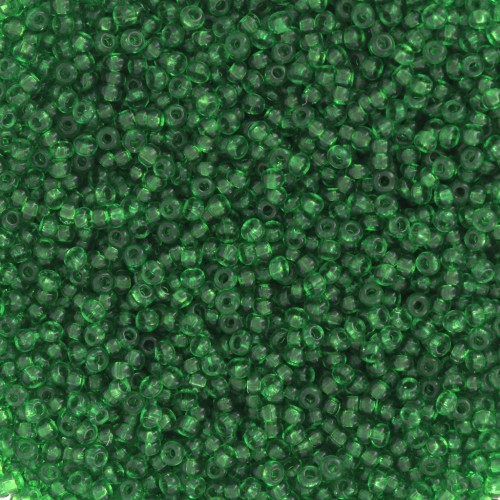 Perles rocailles Preciosa  15/0 - 1.5 mm Vert Bouteille x20g