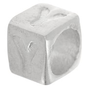 Perle lettre alphabet cube 5x4 mm avec gros trou - Y - Argent 925 x1|raw }}