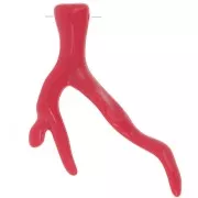 Rouge - Pendentif corail en résine opaque 47x32 mm - Rouge vif x1 Pendentif corail en résine opaque 47x32 mm - Rouge vif x1