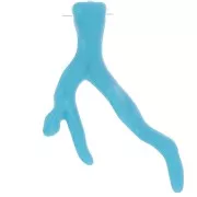 Turquoise - Pendentif corail en résine opaque 47x32 mm - Turquoise x1 Pendentif corail en résine opaque 47x32 mm - Turquoise x1