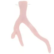 Rose clair - Pendentif corail en résine opaque 47x32 mm - Rose clair x1 Pendentif corail en résine opaque 47x32 mm - Rose clair x1