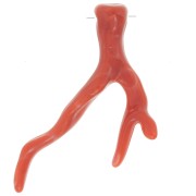 Pendentif corail en résine translucide 47x32 mm - Orange corail x1