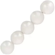 Perles - Perles rondes en résine opaque 6 mm - Blanc nacré x20 Perles rondes en résine opaque 6 mm - Blanc nacré x20