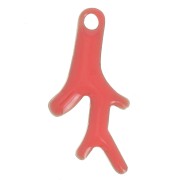 Breloques corail 16x8 mm Resine époxy - Rose Corail x6