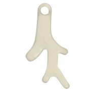 Breloques corail 16x8 mm Resine époxy - Crème x6|raw }}