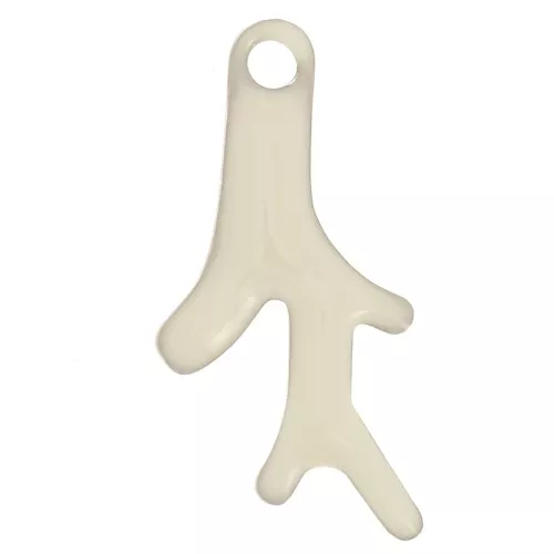 Breloques corail 16x8 mm Resine époxy - Crème x6