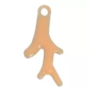 Breloques corail 16x8 mm Resine époxy - Light rose x6