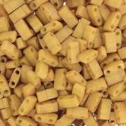 Miyuki Half Tila Beads 5x2.3x1.9 mm HTL-2312 - Opaque Mustard Mat x100g