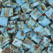 Miyuki Tila Beads 5x5x1.9 mm TL-4514 - Opaque Turquoise Blue Picasso paquet 100g