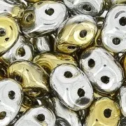 SuperDuo 2,5x5 mm Crystal California Silver x10g