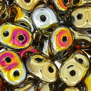 SuperDuo 2,5x5 mm Crystal California Sun x10g