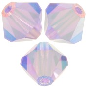 Perles toupies Preciosa - Rondelle Bead 5 mm - Violet AB 2X x12