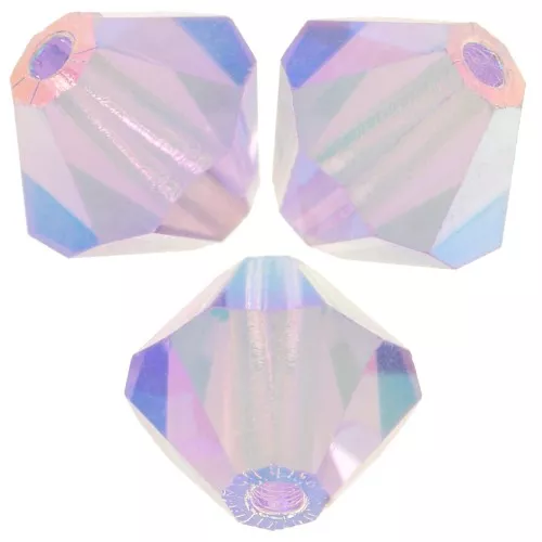 Perles toupies Preciosa - Rondelle Bead 5 mm - Violet AB 2X x12