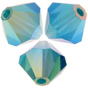 Perles toupies Preciosa - Rondelle Bead 5 mm - Blue Zircon AB 2X x12|raw }}