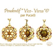 Perles en verre Piros® par Puca® 2x5 mm - Cafe Caramel x10g