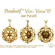 Perles en verre Piros® par Puca® 2x5 mm - Cafe Creme x10g