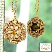 Perles en verre Piros® par Puca® 2x5 mm - Cafe Creme x10g