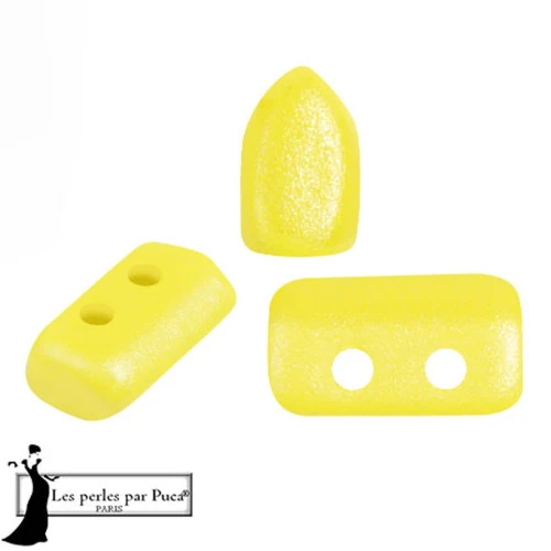 Perles en verre Piros® par Puca® 2x5 mm - Lemon Tea x10g