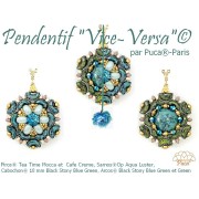 Perles en verre Piros® par Puca® 2x5 mm - Lemon Tea x10g