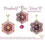 Perles en verre Piros® par Puca® 2x5 mm - Milky Apricot x10g