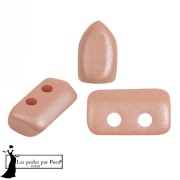 Perles en verre Piros® par Puca® 2x5 mm - Milky Peach x10g